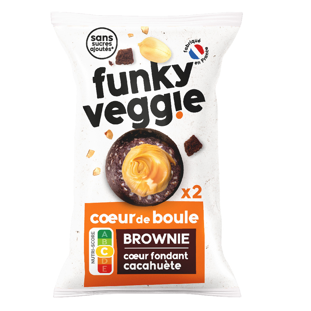 Cœur de boule Brownie/Cacahuètes – Funky Veggie