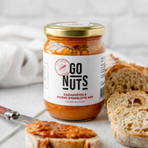 Tartinable Cacahuètes/Piment d’Espelette BIO – Go Nuts