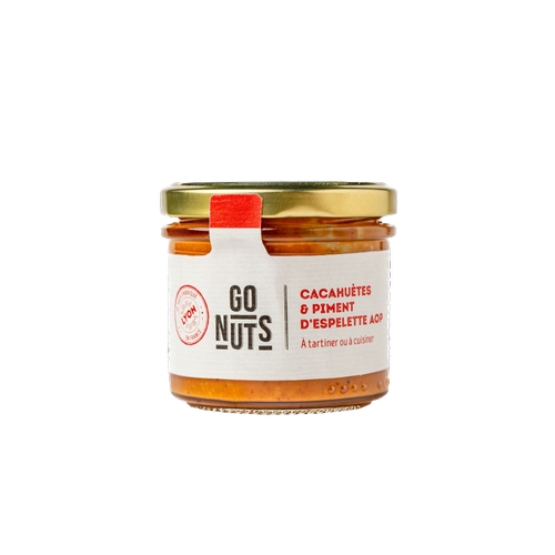Tartinable Cacahuètes, Piment d’Espelette 100g – Go Nuts