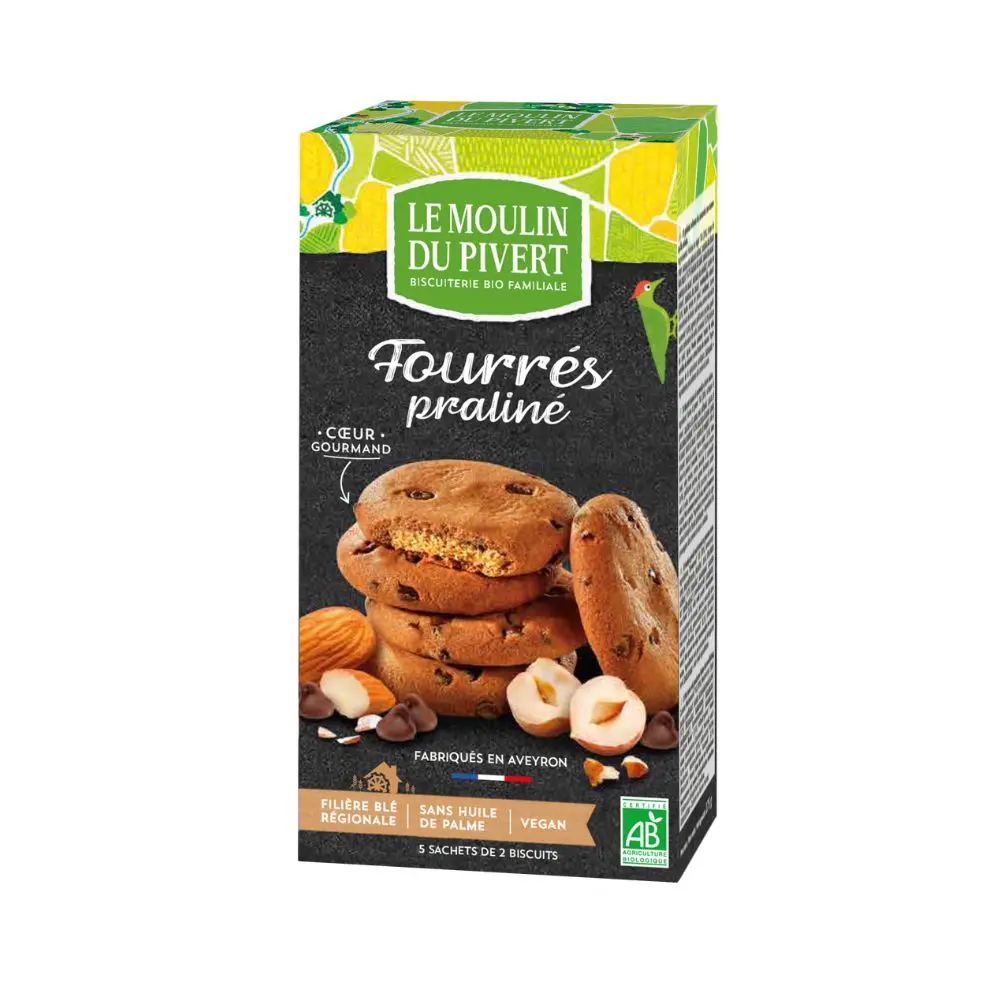 Cookies fourrés au Praliné – Moulin du Pivert